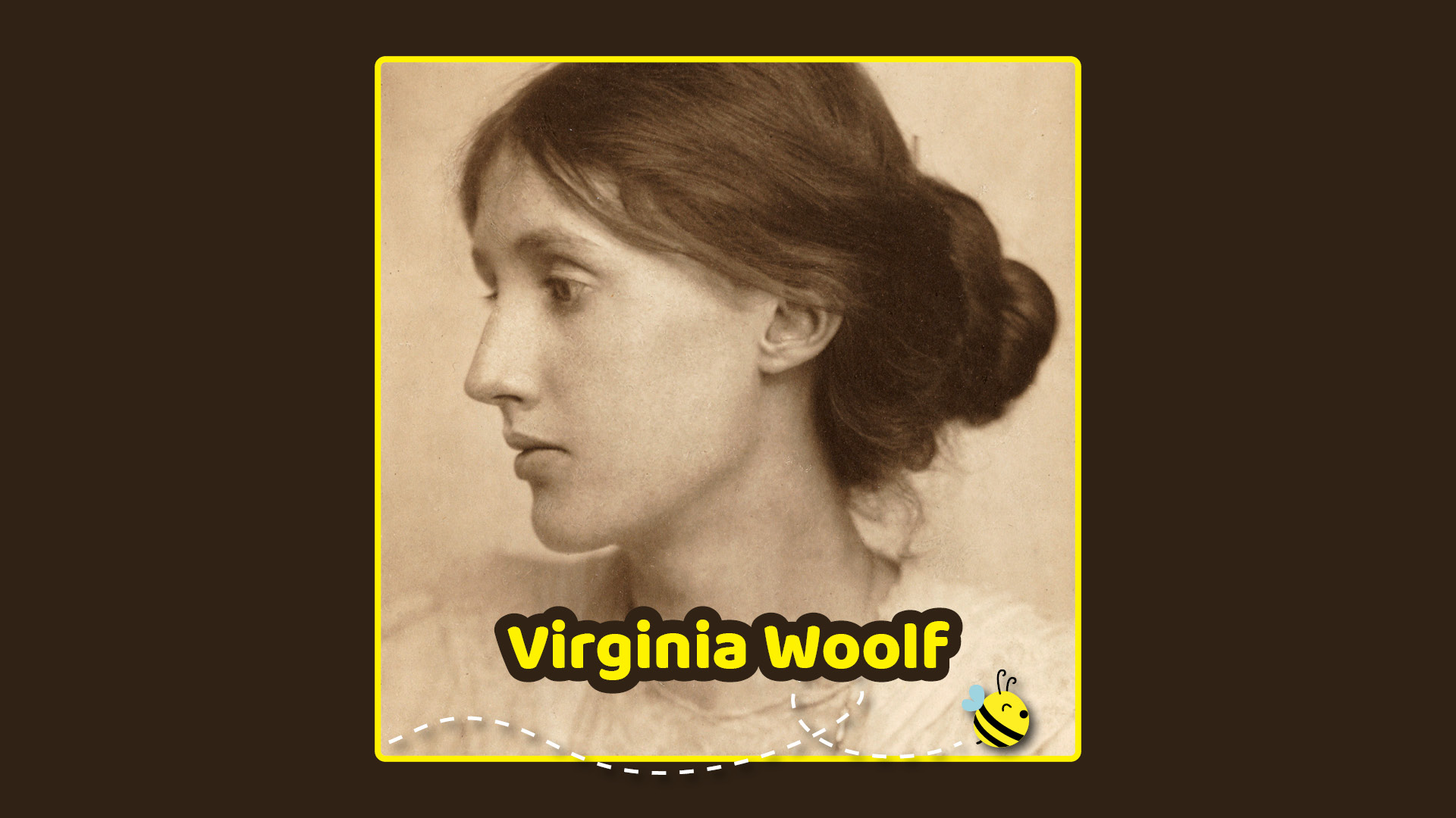 Ritratto fotografico in bianco e nero di Virginia Woolf ventenne (1902) a cura di George Charles Beresford