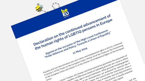 Testo della Dichiarazione Europea sui diritti LGBTIQ (17 maggio 2024)